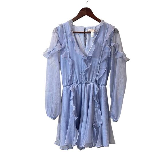Hutch for Anthropologie Long-Sleeve Frilled Romper Size Small Blue NEW - Picture 5 of 10